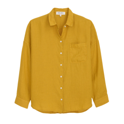 Yellow linen shirt from Alex Mill