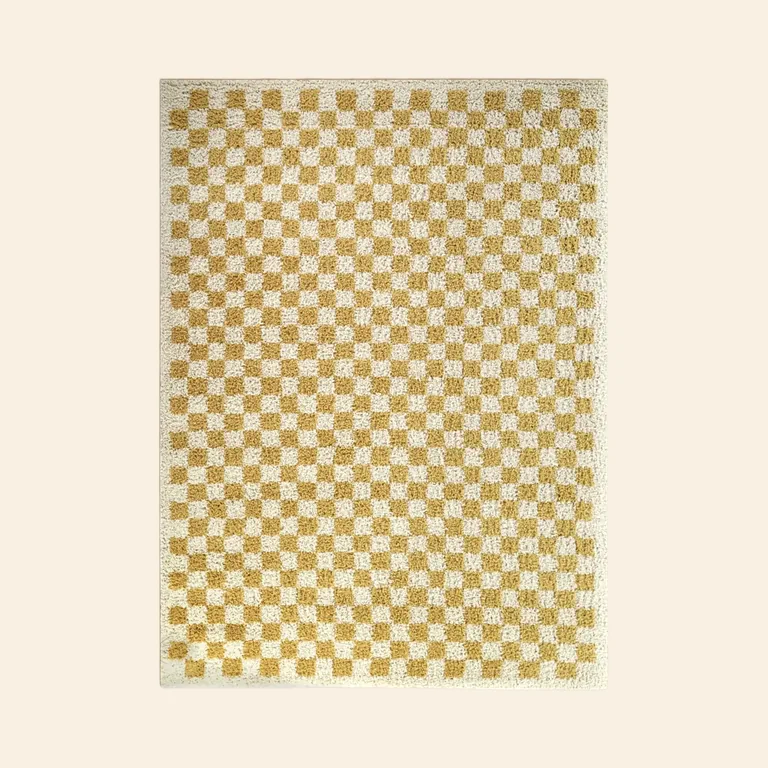 Walker Yellow Checkered Rug