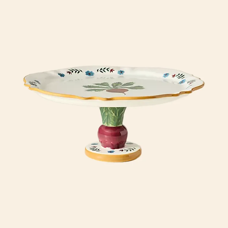 Alana Stoneware Radish Cake Stand