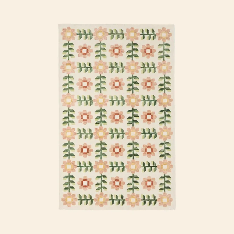 Arlington Flatwoven Floral Wool Rug