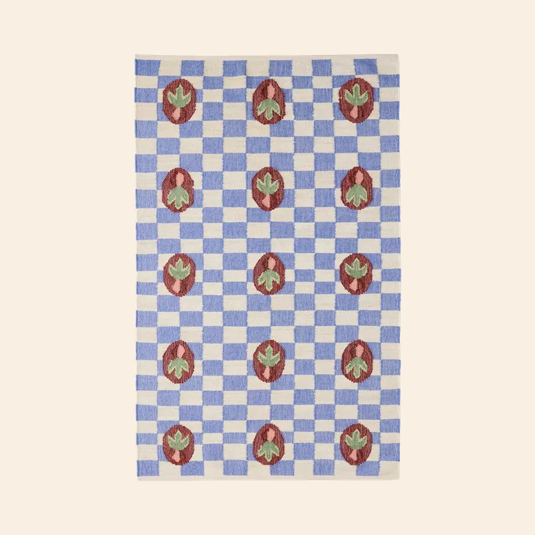 Checkered Radish Rug
