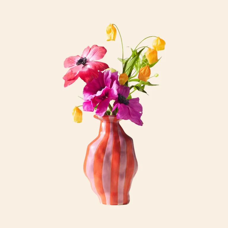 Doodle Vase – Pink and Red