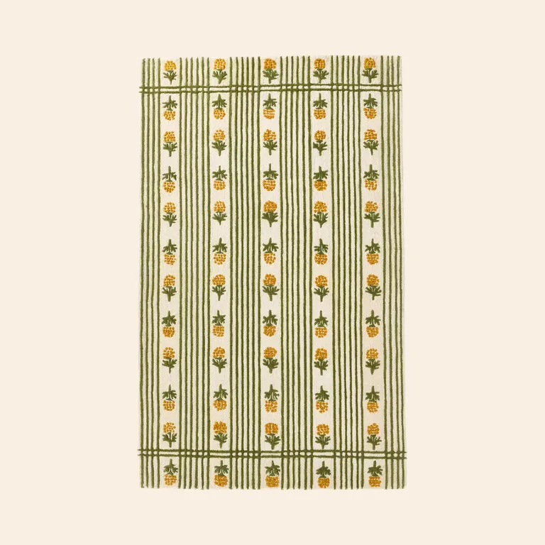 Hand Tufted Wool Floral Rug