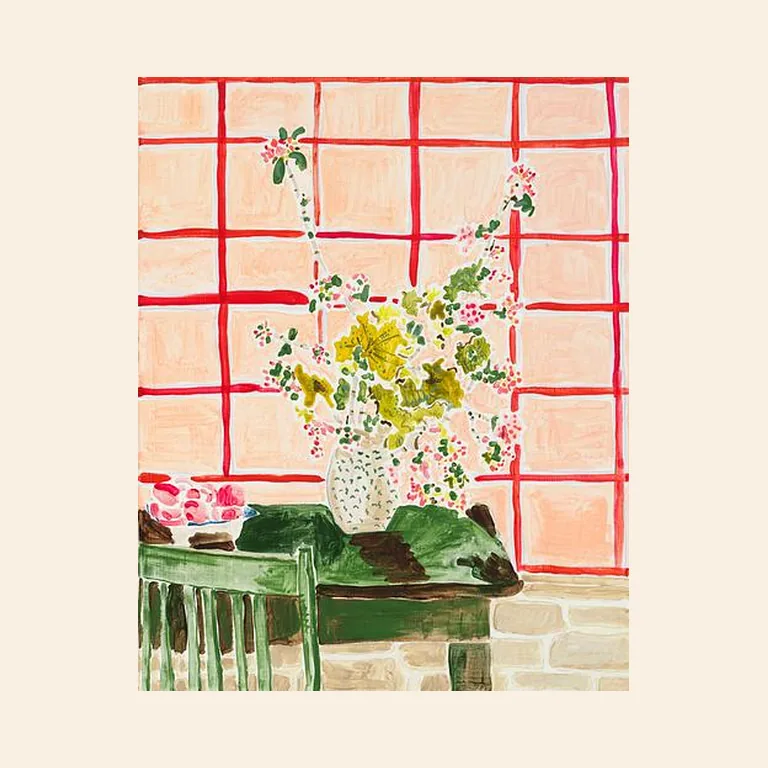 Sunroom with Apples on Green Table by Kate Lewis