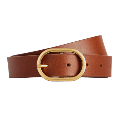 brown leather belt
