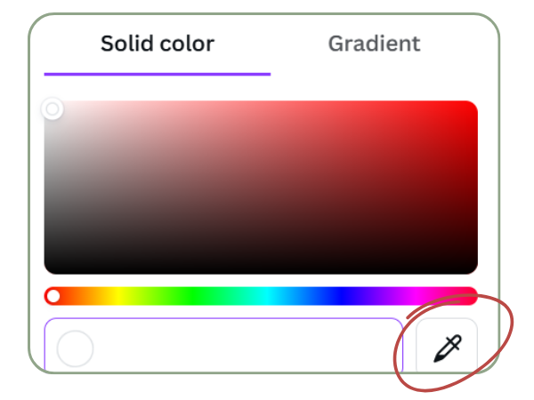 canva-build-color-palette-eyedropper Screenshot of how to change a color in Canva