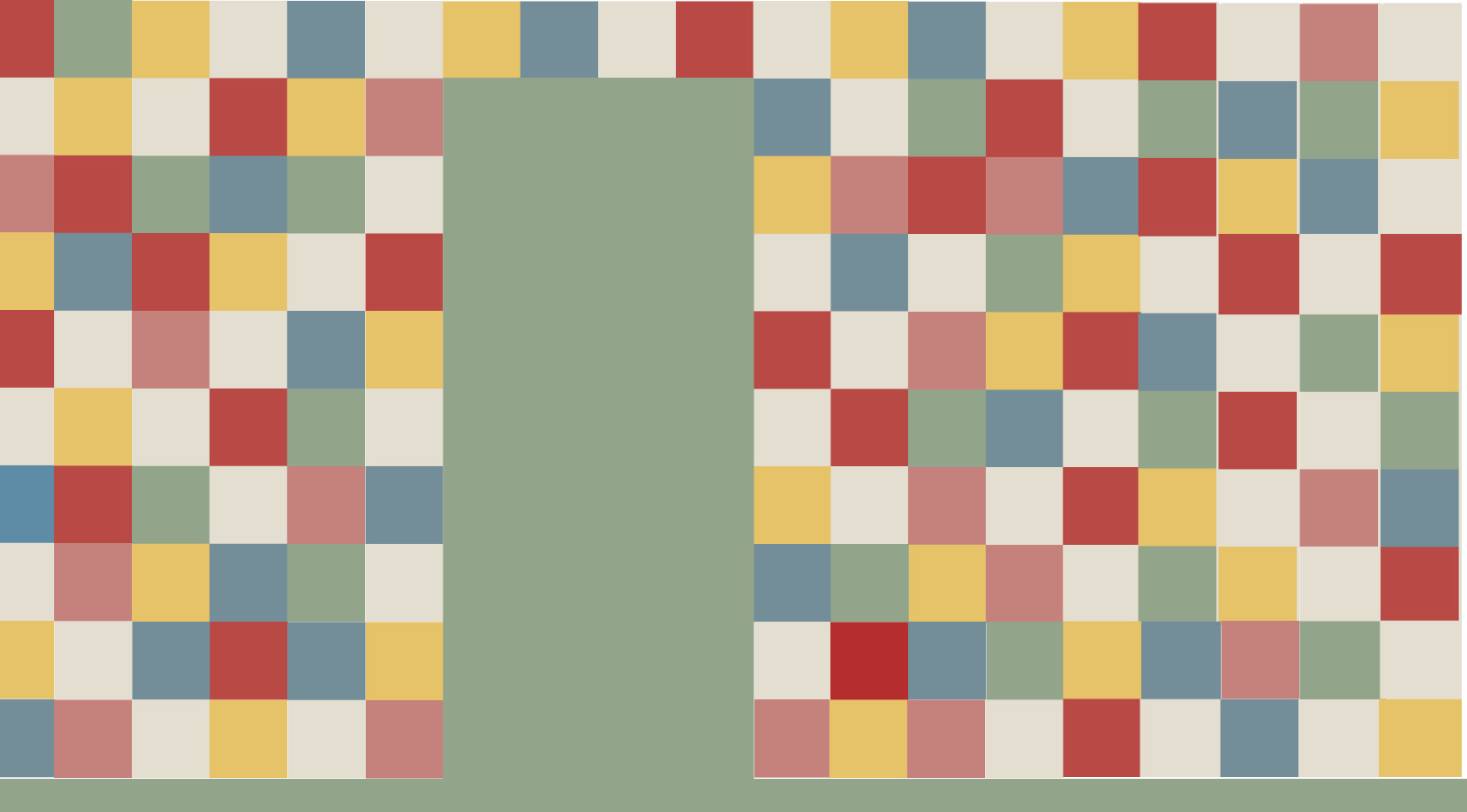 checkerboard wall pattern