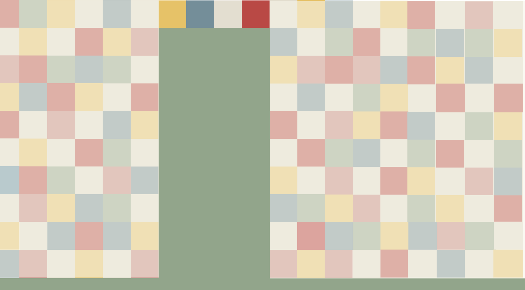 checkerboard wall pattern