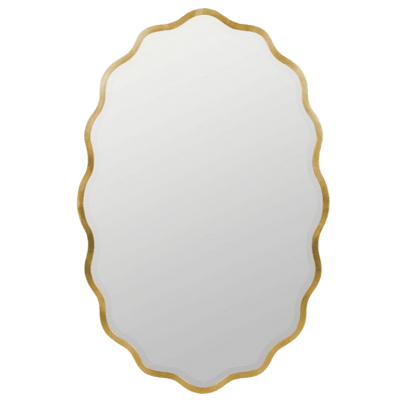 wavy gold mirror