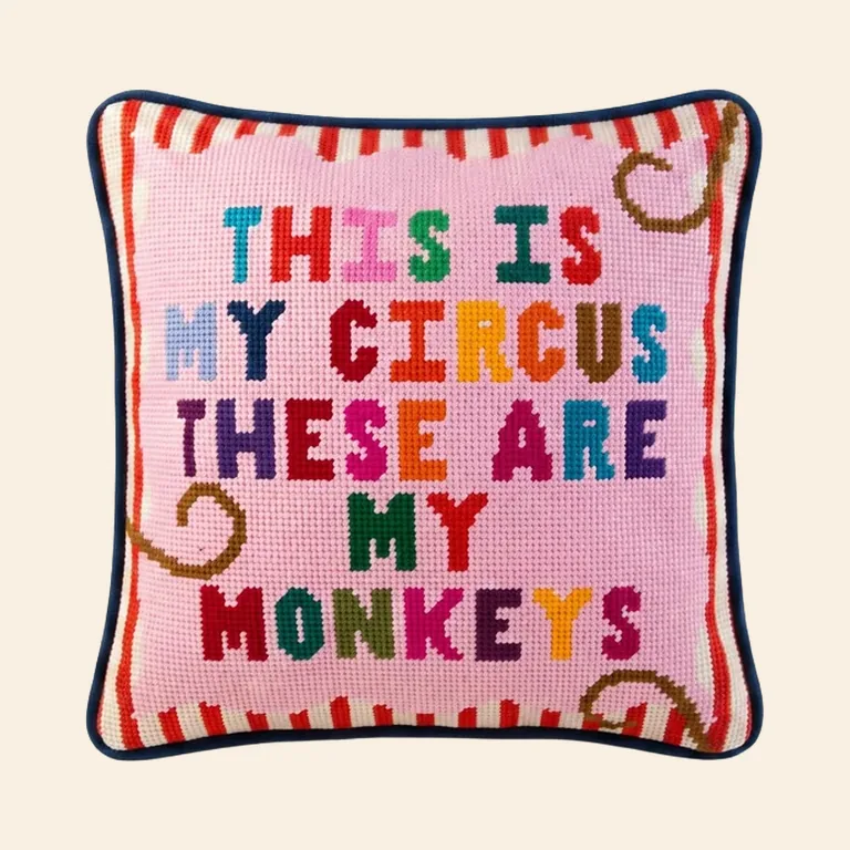 My Circus Needlepoint Pillow