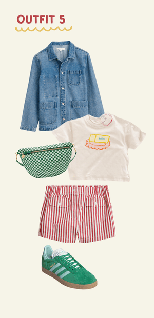 mix-match-outfit-inspo-5 colorful clothes on a mood board showing outfit inspiration