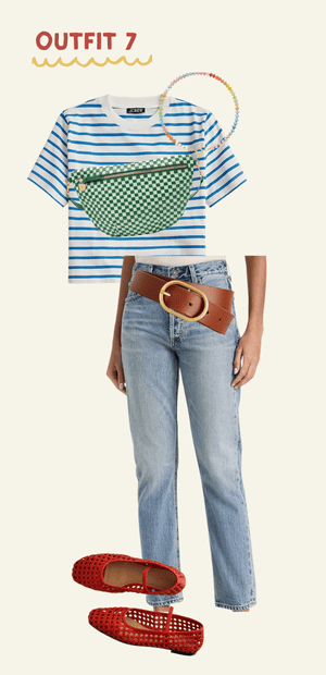 mix-match-outfit-inspo-7 colorful clothes on a mood board showing outfit inspiration