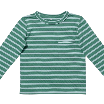Green stripe shirt by Oso & Me