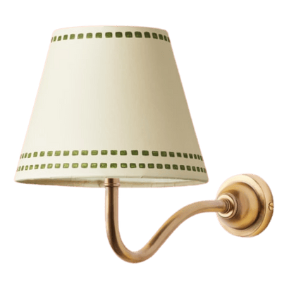 green and white sconce from Pooky Lights