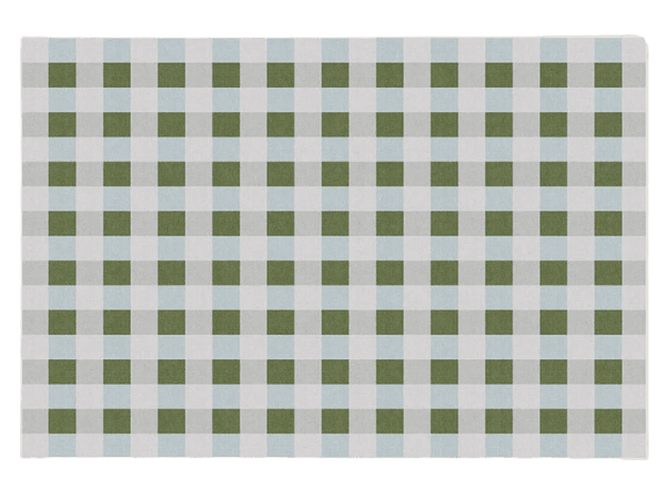 Blue and green plaid rug from Ruggable