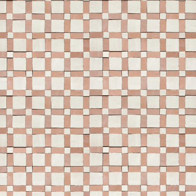white and pink tile from Zia tile