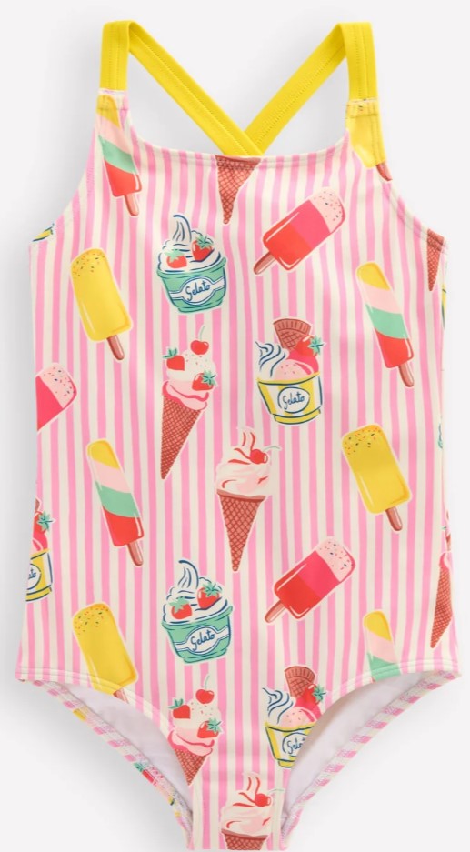 Boden girls swimsuit with gelato