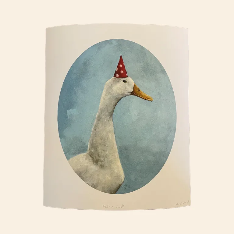 Party Goose Print by Liz Wiesel