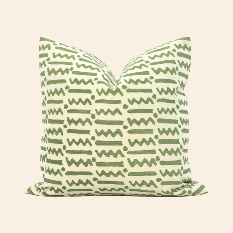 Quadrille Jungle Green Pillow Cover