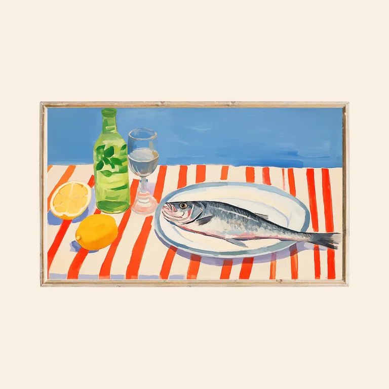 Striped Fish Digital Art on Frame TV