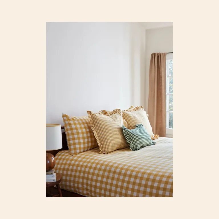 Gingham Duvet Cover – Sunflower