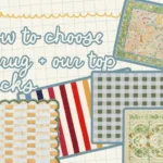 Rugs with text "how to choose a rug + our top picks"