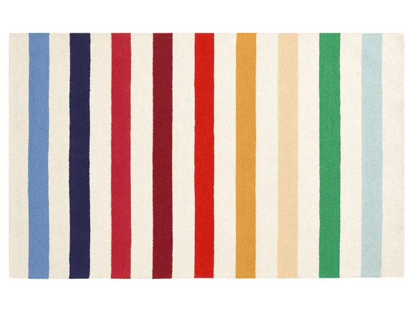 Rainbow stripe rug