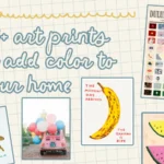 Art prints with text "25+ art prints to add color to your home"