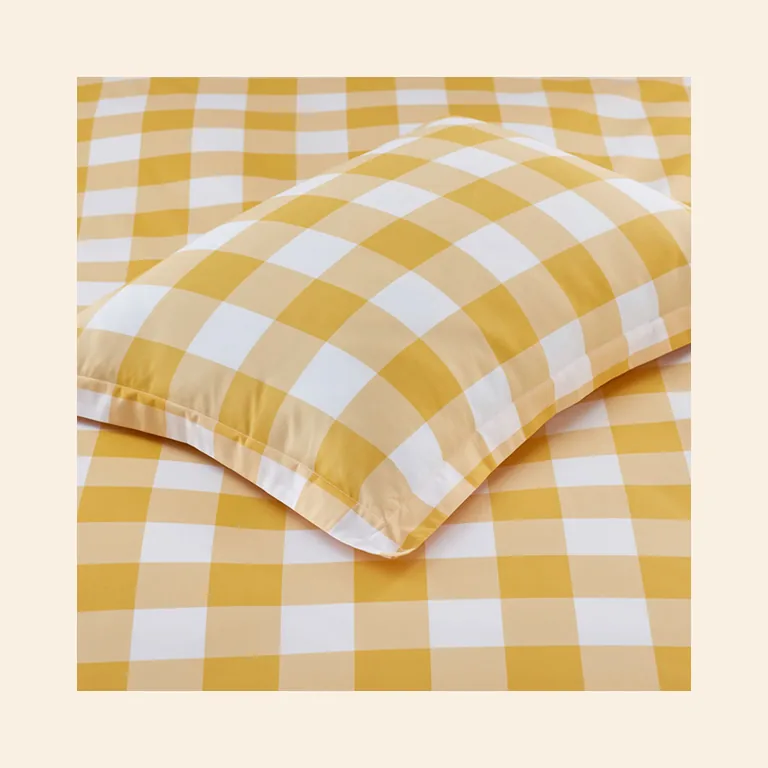 Gingham Duvet Cover – Yellow